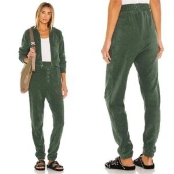 Tularosa Green Terry Jogger Lounge Pants - NEW - Size XS - Picture 1 of 9